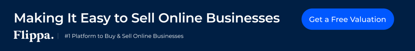 Flippa.com sell online businesses banner.