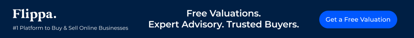Flippa Free valuation banner.