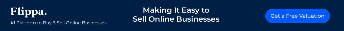 Flippa sell a business banner.