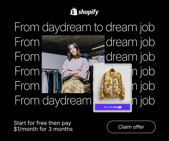 Shopify day dream to dream job image.