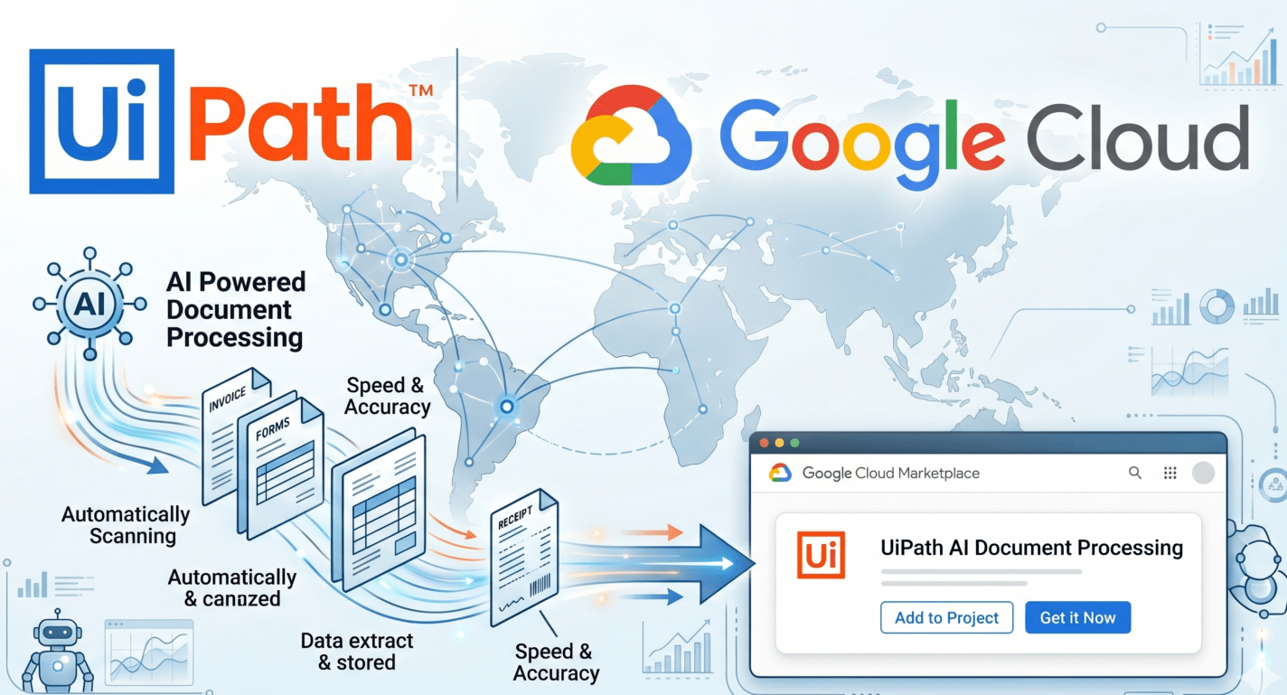 UiPath bring AI powered Document processing to Google Cloud.